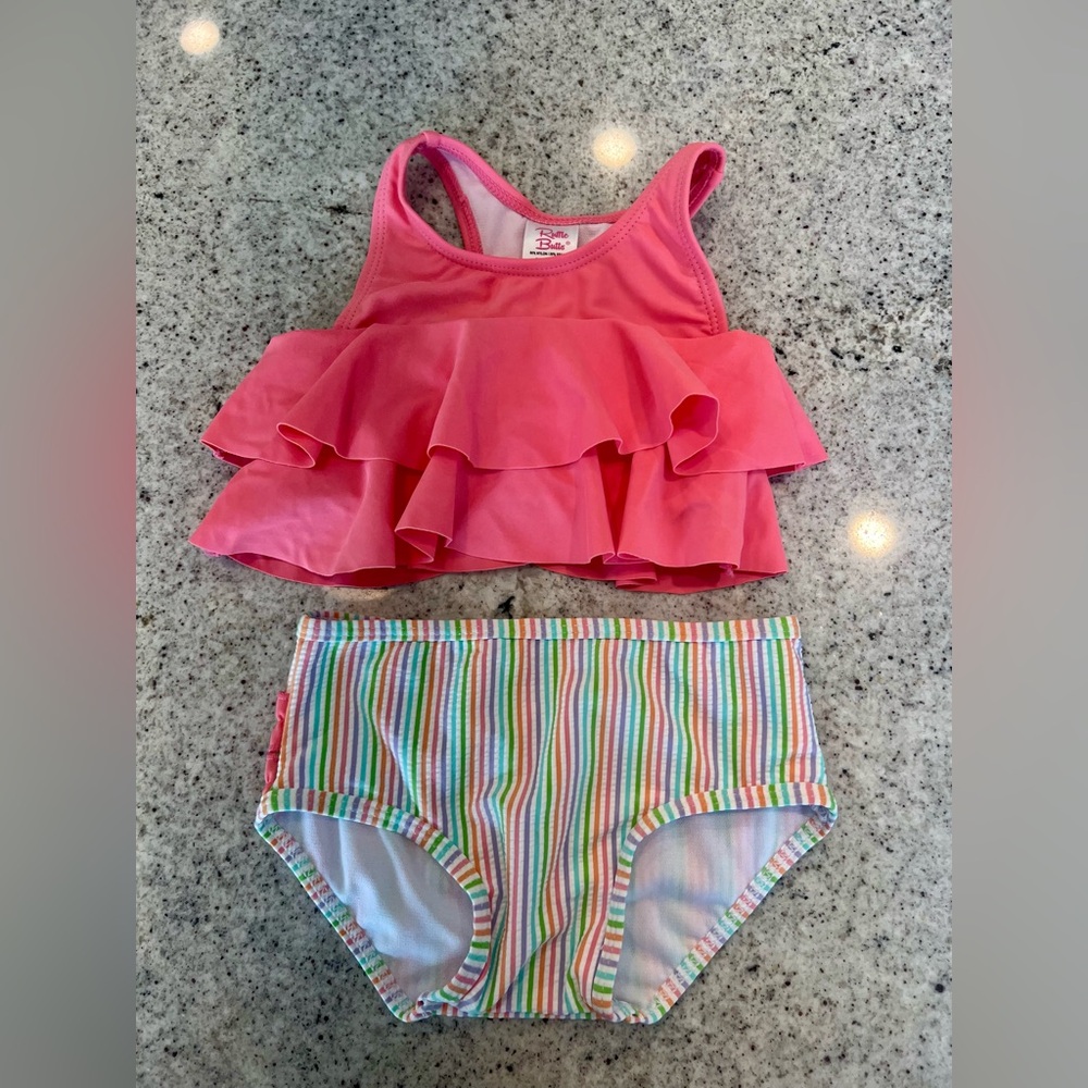 Ruffle butts swimsuit 12-18 months ruffle striped